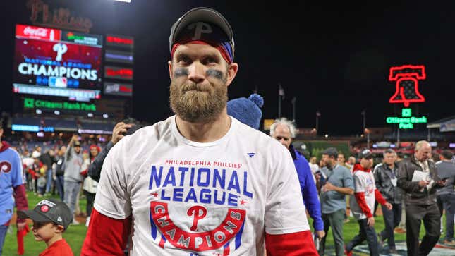 Bryce Harper will now accept your apologies.