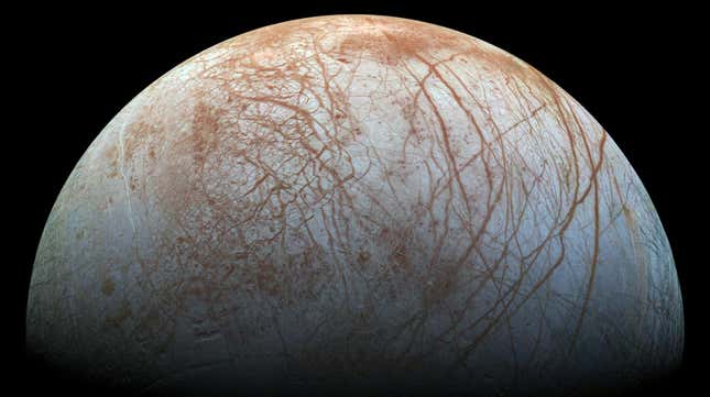 Jupiter’s icy moon Europa.
