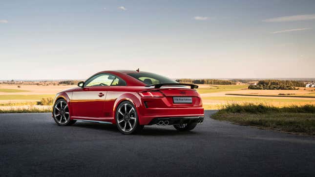 A photo of the rear quarter of the Audi TT Final Edition.