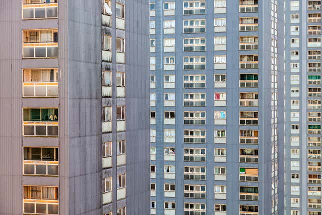 View from now-demolished high-rise flats in Glasgow