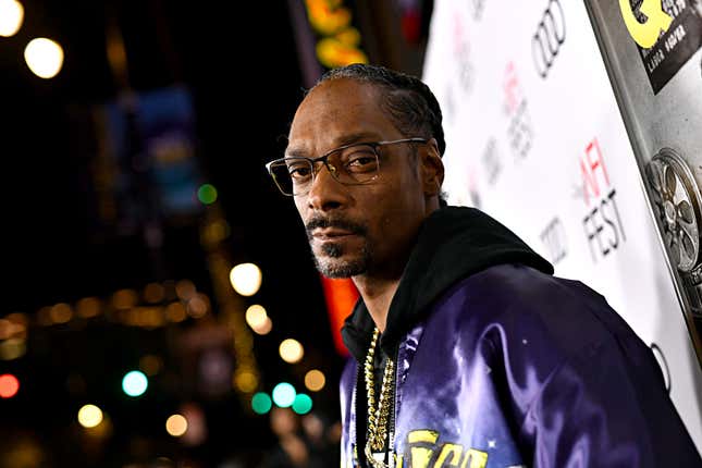 HOLLYWOOD, CALIFORNIA - NOVEMBER 14: Snoop Dogg attends the “Queen &amp; Slim” Premiere at AFI FEST 2019 presented by Audi at the TCL Chinese Theatre on November 14, 2019 in Hollywood, California. (Photo by Emma McIntyre/Getty Images)