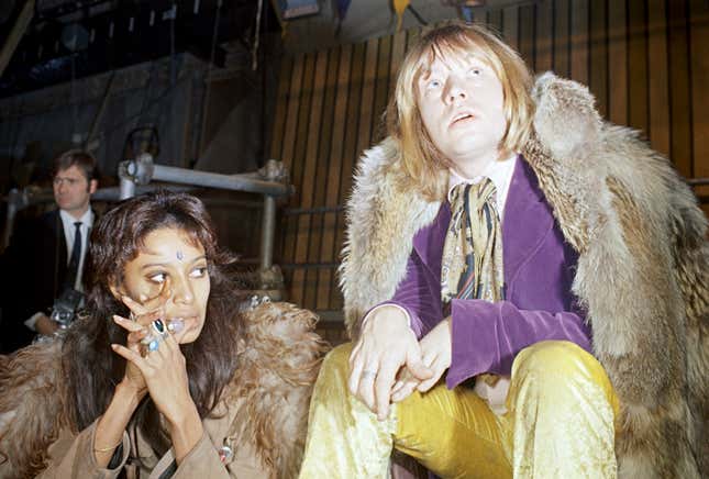 Donyale with Brian Jones of the Rolling Stones