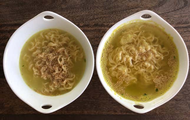 Image for article titled Should you cook instant ramen noodles and soup separately?