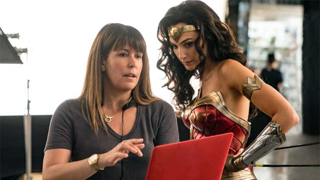 Jenkins and Gadot on the set of Wonder Woman 1984.