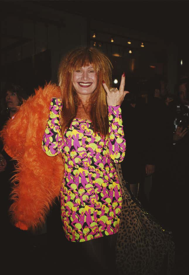 Betsey Johnson attends the Editors Meet Designers CFDA cocktail party in 1994.