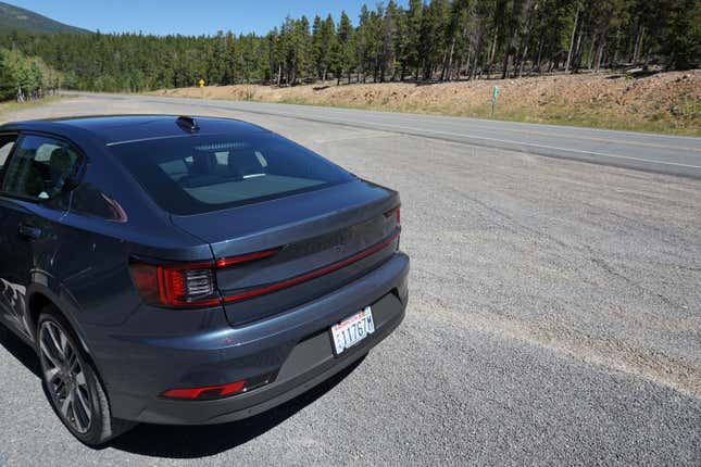 A blue 2024 Polestar 2 dual motor.