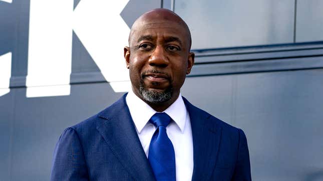 Image for article titled Raphael Warnock Surges In Polls After Taking Off Glasses