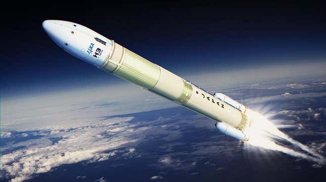 Artist’s conception of the H3 rocket in flight.