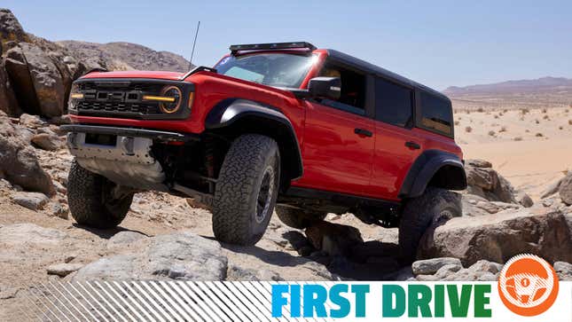 The 2022 Ford Bronco Raptor is a closer competitor to the Jeep Wrangler, despite its independent front suspension.