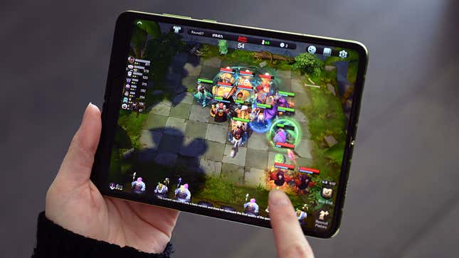 The Galaxy Fold’s big screen is the perfect size for playing Auto Chess and a lot of other mobile games.