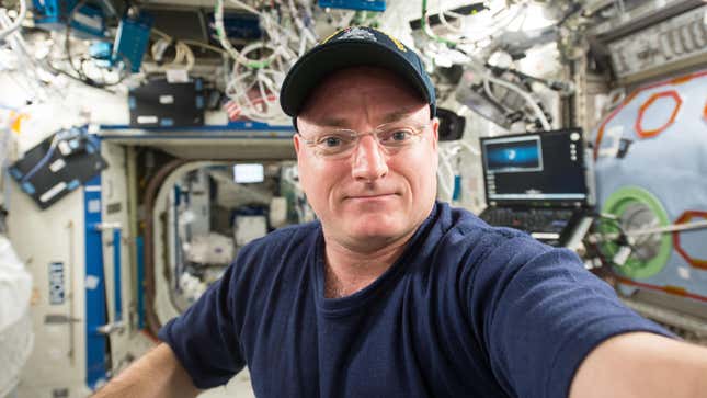 NASA astronaut Scott Kelly aboard the International Space Station on May 30, 2015.