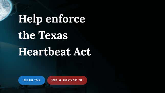 Image for article titled The Right&#39;s Favorite Web Refuge Has Also Booted Texas&#39;s Abortion Snitching Website