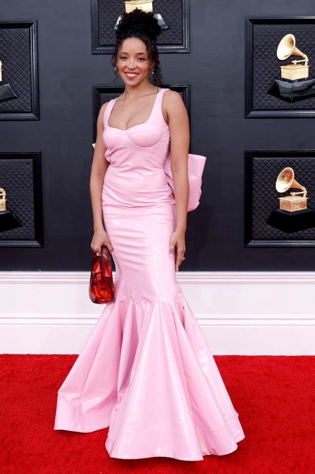 Tinashe attends the 64th Annual GRAMMY Awards at MGM Grand Garden Arena on April 03, 2022 in Las Vegas, Nevada.