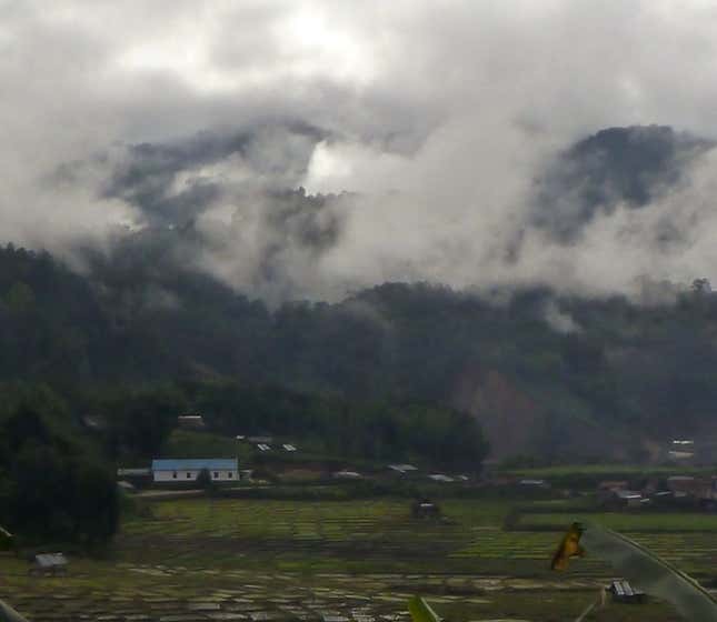 Snake spotting across the distant, jungle-cloaked hills in Arunachal Pradesh.