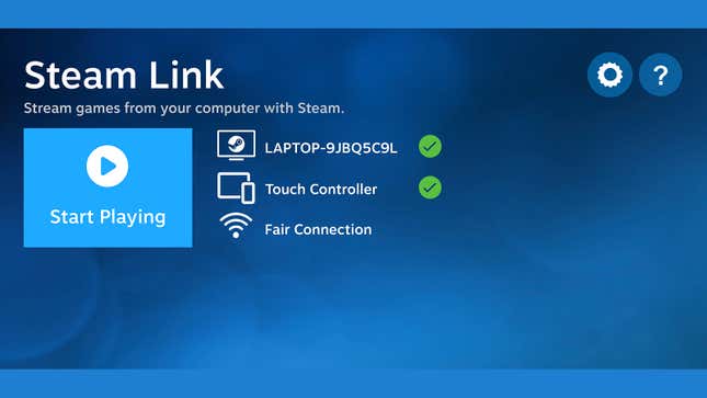 Pour les appareils mobiles, vous avez besoin de l'application Steam Link