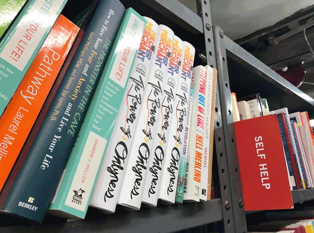 The self-help book shelf at Strand bookstore in New York on Sept. 24, 2017 (Photo/ Youyou Zhou)