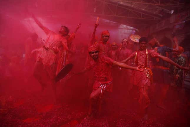 Image for article titled Holi is India’s celebration of color—and cannabis
