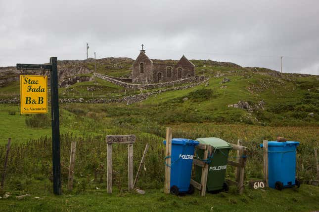 Beautiful old ruins speckle the tiny hamlets and villages like this, outside of Lochinver.