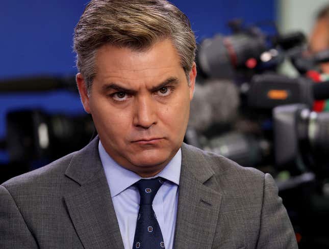 Image for article titled Jim Acosta Immediately Decks White House Intern After Being Let Back Into Press Pool