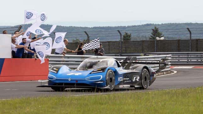 Image for article titled The Volkswagen ID. R Absolutely Crushed the Nürburgring&#39;s EV Record