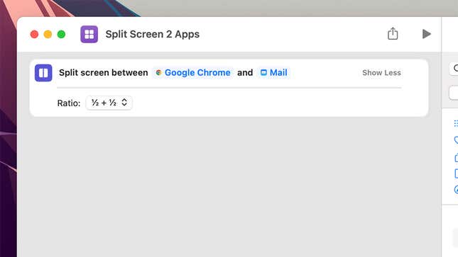 A screenshot of shortcuts on Mac