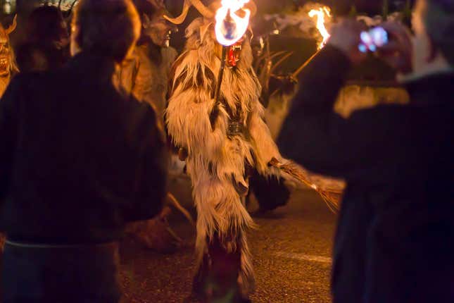 Only the members of a secretive Krampus fraternity may play a Krampus on Dec. 5.