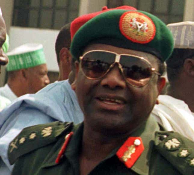 Nigerian military ruler General Sani Abacha.