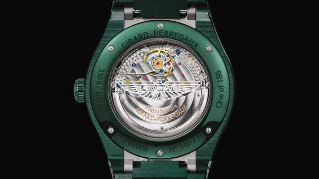 Movimiento Girard-Perregaux Laureato Green Ceramic Aston Martin Edition