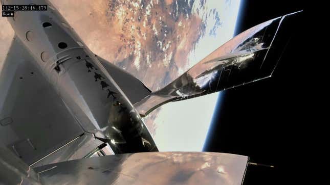 VSS Unity in space over New Mexico.