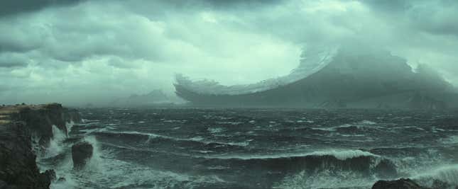 The ruins of the Death Star II, as seen in The Rise of Skywalker.