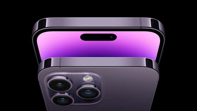 Apple promises up to 23 hours of video playback between charges on the iPhone 14 Pro.