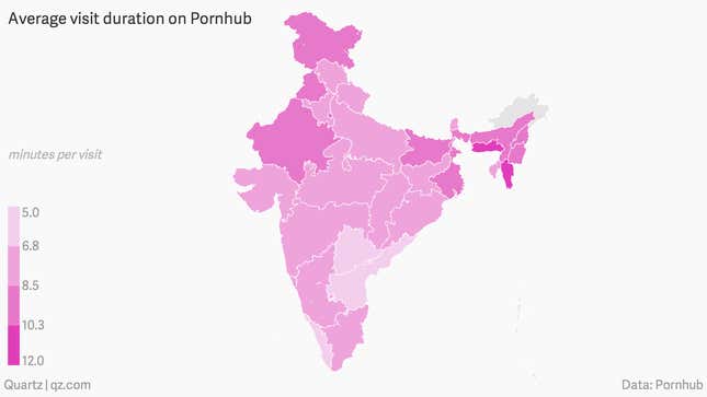 Image for article titled Everything you wanted to know about how India watches porn in one map and five charts
