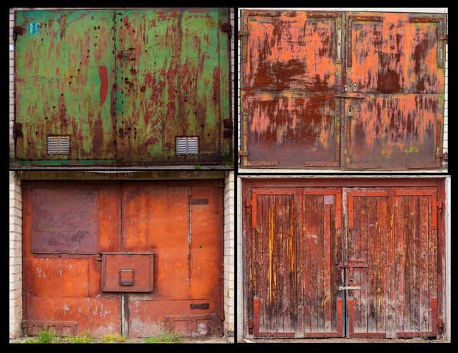 Image for article titled Photos: The rainbow beauty of Lithuania’s Soviet-era “garage towns”