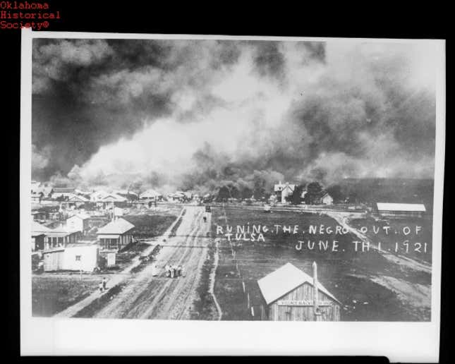A view of Tulsa during the massacre.