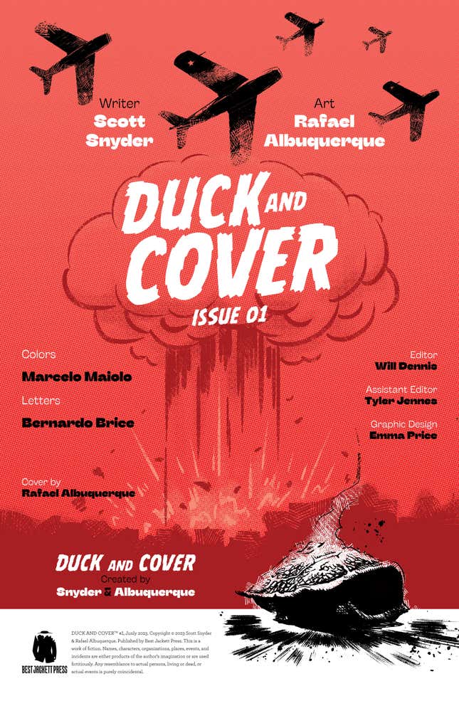 Image for article titled Scott Snyder and Rafael Albuquerque Get Post-Apocalyptic With New Series Duck and Cover