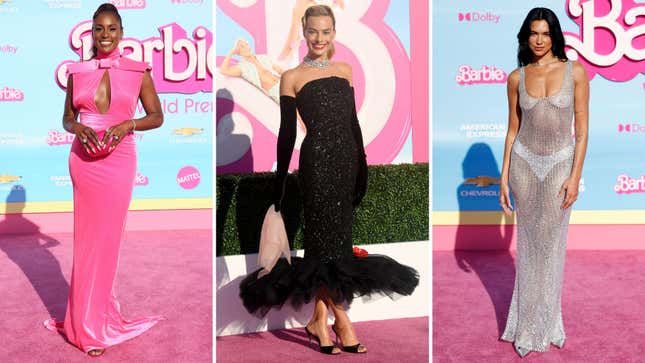 Image for article titled Good Pink, Bad Pink, Hot Pink: Celeb Style on the ‘Barbie’ Premiere’s Pink Carpet