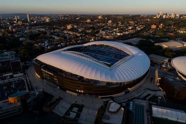 An aerial view of Sydney Football Stadium.