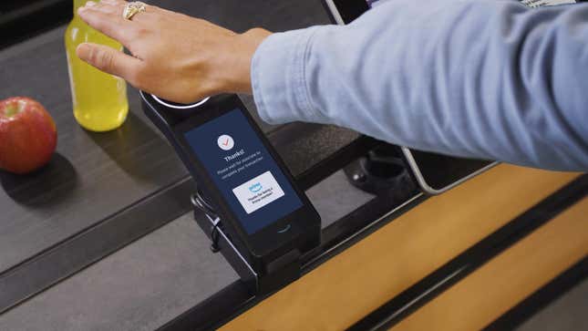 Image for article titled Amazon&#39;s Creepy Palm Reading Payment System Is Taking Over Whole Foods