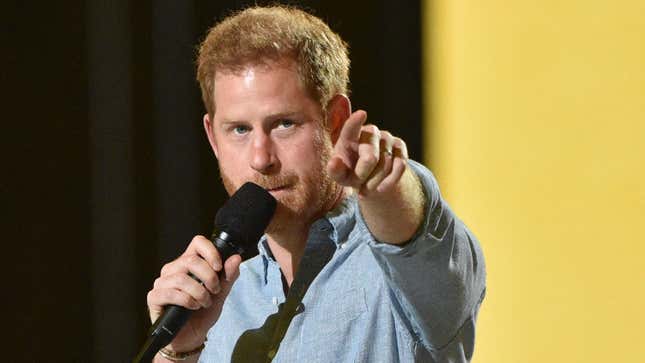 Image for article titled Prince Harry Has Identified the Problem In His Life and Surprise, It&#39;s Being a Royal