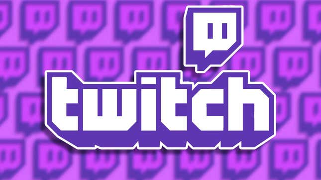 The Twitch logo in purple.