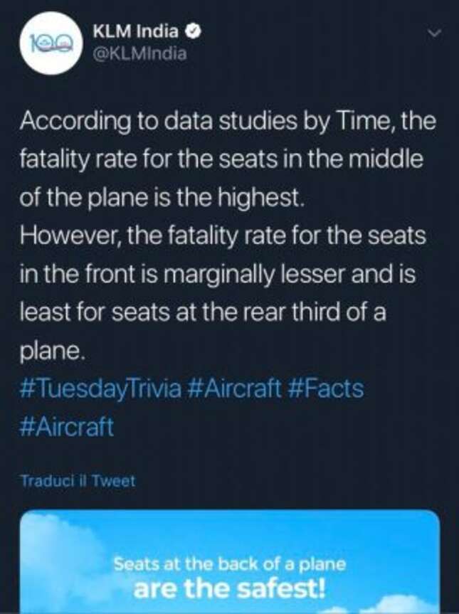 El desafortunado tuit de KLM India.
