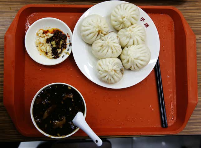 Owners of a restaurant in Beijing said Xi ordered a meal similar to this one of steamed buns, liver and vegetables last month.