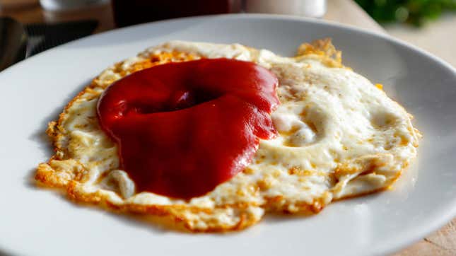 ketchup on egg