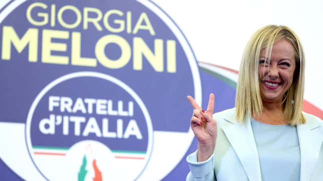 Image for article titled Italy&#39;s First Female Prime Minister Is a Real (Fascist) Piece of Work