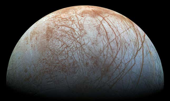 Europa, one of Jupiter's moons.