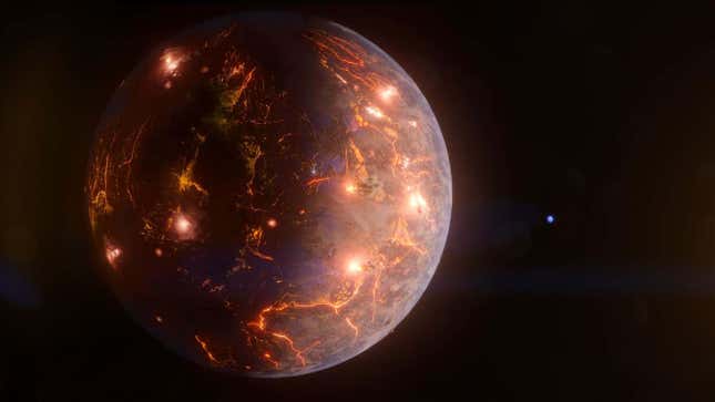 Representación artística del exoplaneta LP 791-18 d, a 90 años luz de la Tierra.