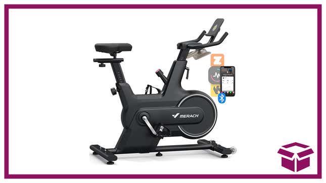 This stationary bike has magnetic resistance for a smooth ride.