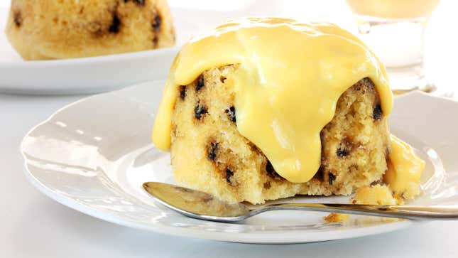 spotted dick with custard