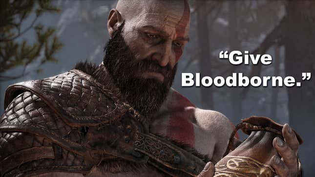 Kratos cradles an urn in God of War on PC.