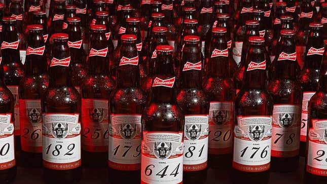 Budweiser sent numbered bottles to every goalie Lionel Messi has scored on in his career.